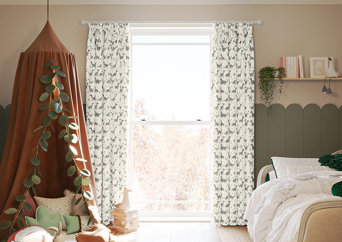Dino Land, Fossil Grey - Made to Measure Curtains - Image 3